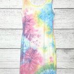 No Boundaries Pastel Rainbow Tie Dye Bodycon Tank Dress Size Small Photo 6
