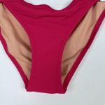 J.Crew NWT Ribbed-Trim Hipster Full-Coverage Bikini Bottom Pink Size Medium M Photo 3