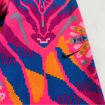 Nike  Pro Leggings Womens Neon Pink S Multi Color Dri-Fit Photo 2
