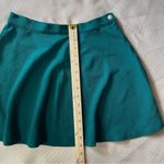 Forever 21  Mini Skater Skirt A-line Side Zip Size Medium Dark Green Teal Photo 6