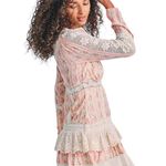 Love Shack Fancy Pirelle Mini Dress in Frosted Petal Pink Photo 3