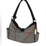 CHAPS  Houndstooth Plaid Check Black Tan Shoulder Hand Bag Purse Y2k Never Used Photo 1