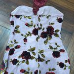 Princess Polly strapless pink velvet floral dress Photo 2