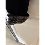 INDICATIONS Black Zipper Front Jacket Metallic Trim Blazer Women's Size 8 Photo 3