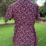 Landau Brown Ruffle Scrub Top Small S Photo 4