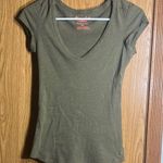 American Eagle  Outfitters Khaki V-Neck Tee Photo 0