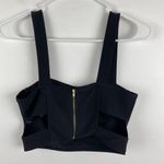 Forever 21 Crop Tank Top Womens M Black Sleeveless Club Minimalist Y2K Grunge Photo 6