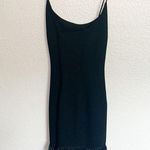 Maggy London  Petites Criss Cross Black Tank Dress With Tiered Fringe Details Photo 1