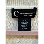 C by Bloomingdale's Cashmere Buttoned Vest Ivory Cardigan Size XS Photo 4