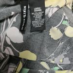 Mix It Y2K Black Yellow Floral 3/4 Sleeve V Neck Ruched Top Large Photo 5