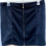 💜Insight Size 6 Black Faux Suede Mini Skirt Zipp Photo 0