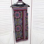 Premise Mosaic Multi Print Faux Wrap Belted Sleeveless Dress Multicolor Small Photo 7