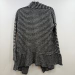Karen Kane  black white striped wool mohair blend cardigan sweater open front S Photo 4