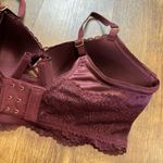 Aerie Real Power Balconette Lace Bra Sz 34D Maroon Photo 9