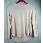 Soft & Cozy Loungewear Long Sleeve Top S Light Pink Cotton Blend White Photo 1