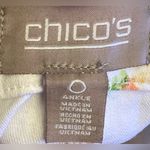 Chico's -‎ White pants with flower detailing Size 0 Photo 2