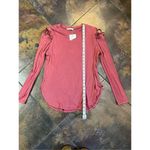 NWT Miao Miao Dusty Pink Long Sleeve Peek Shoulder Lace Up Small Photo 3
