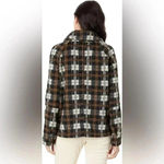 Avec Les Filles  Plaid Zip Front Jacket Black/Gray/Brown Plaid Sz M Photo 1