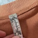 Free People  Intimately Bodysuit‎ Top Shirt Puff Sleeve Buttons Copper S Boho Photo 2