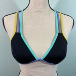 Victoria's Secret  Black Triple Straps Trim Bikini Top Size M Photo 0