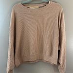 Elegant Beige Crew Neck Sweater Tan Size XS Photo 0