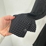 ALC Frank A.L.C. Black White Polka Dot 100% Silk Long Sleeve Mini Dress Size 4 Fit & Flare Photo 8