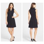 Marc New York Andrew Marc Black Sleeveless Zipper Collar Fit Flare Dress Women's Size 0 Photo 1