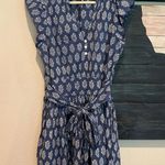 Marea by Liz Joy Liz Indigo Floral Ruffle Mini Dress Blue Size M Photo 2