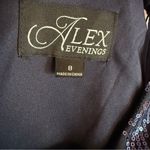 Alex Evenings  Women’s Tea-Length Firework Sequin Jacket Dress Navy Sz 8 Photo 6