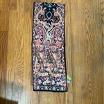 Echo‎ 100% silk scarf paisley black peach pink NWT Photo 1