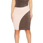 Naked Wardrobe  Color-block Cowl Neck Mini Dress Photo 0