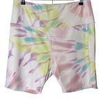 AFRM Lawson High Waisted Bike Shorts Pastel Tie Dye‎ Pink Purple plus size 1X Photo 0