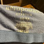 Aeropostale Y2K Style Navy Blue Stretch Cami with Floral Lace Trim – M Photo 2