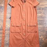 BELSTAFF • Aylesbury Dress safari cargo belted rust orange gabardine Size undefined Photo 3