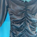 DO+BE NWT  Black Long Sleeve Pullover Ruched Off The Shoulder Dress Size S Photo 4