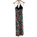 Betsey Johnson  Mesh Halter Tropical Wild Cat Print Maxi Size Medium Photo 3
