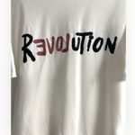 Ted Baker White SS crewneck cotton loose Revolution print Tee OVERSIZED S / M Photo 4