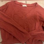 Altar'd State Womens Altar’d State long sleeve pink waffle shirt Photo 0