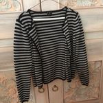 International concepts INC  Grey Black Striped Sweater Photo 0