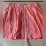 SO Adorable coral & white striped ‎ skater skirt. EUC Photo 3