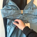 Showpo Blue Silk Dress Photo 3