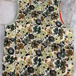 Free Assembly Yellow and Green Sleeveless Boxy Tank Top with Mandarin Collar Yellow Size L Photo 0