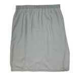 Soft Surroundings Light Blue Chambray A-Line Skirt Embroidered Pockets sz Large Photo 3