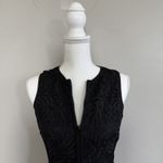 ALC Frank A.L.C. Women's Rollins Guipure Lace Dress Sleeveless Black Sz 2 Midi Silk Lined Photo 3