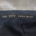 ZARA  Basic Jacquard Paisley Mini Skirt Navy Blue XS Chic Preppy Academia Coastal Photo 5