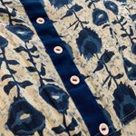 Handmade/Vintage XL long maxi blue green print floral modest dress Photo 6