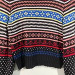 American Eagle  Women's Fairisle Knit Mocked Neck Balloon Sleeves Sweater Size S Photo 3