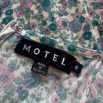Motel Rocks Blue Green Floral Keyhole Mini Dress Photo 3