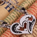 Cute Romantic I LOVE YOU Heart Pendant Necklace Silver Photo 7