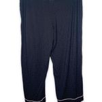 Soma  Black Pink Polka Dot Wide leg Capri Pajama Pants Small Photo 4